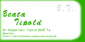 beata tipold business card